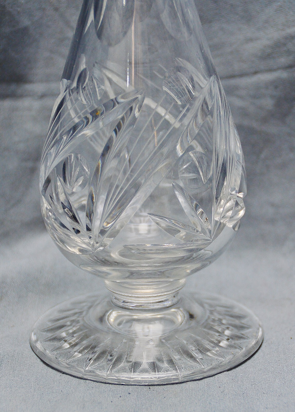 Vase Solifleur Lead Crystal, Art Deco, cut, footed, 26 cm