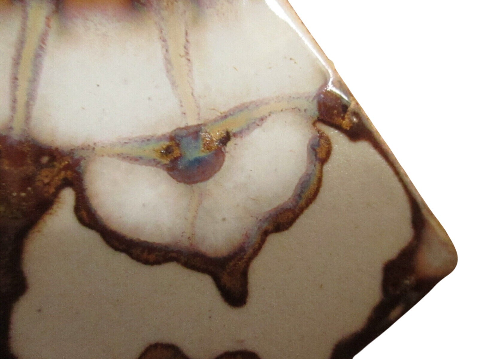Vintage MCM 60s 70s Glazed Tiles Set Of Four 3.5″ reclaimed Pdd matching Pattern