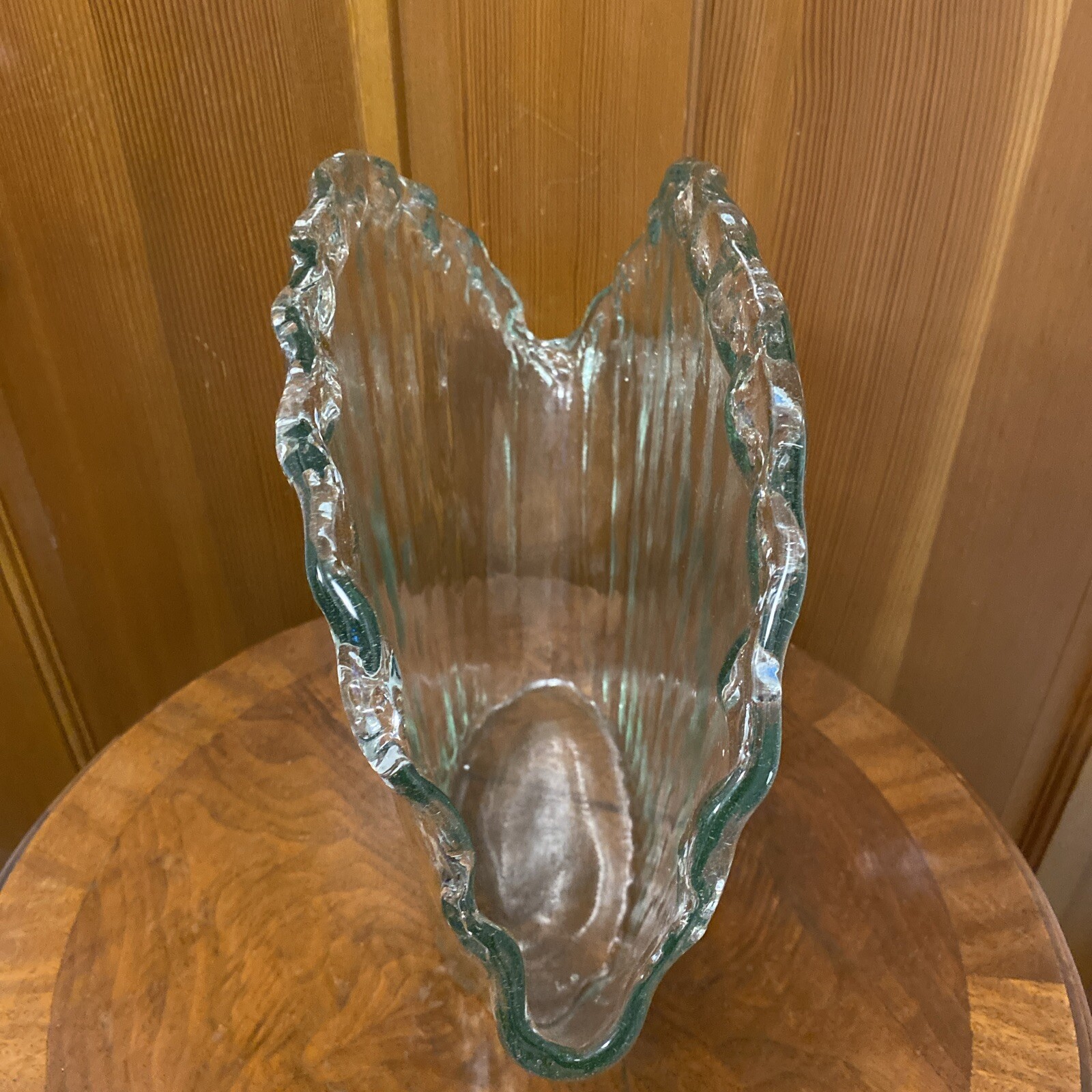 FRANCO Srl Vetrerie E Cristallerie Art Glass Aqua Imported Vase- Made in Egypt