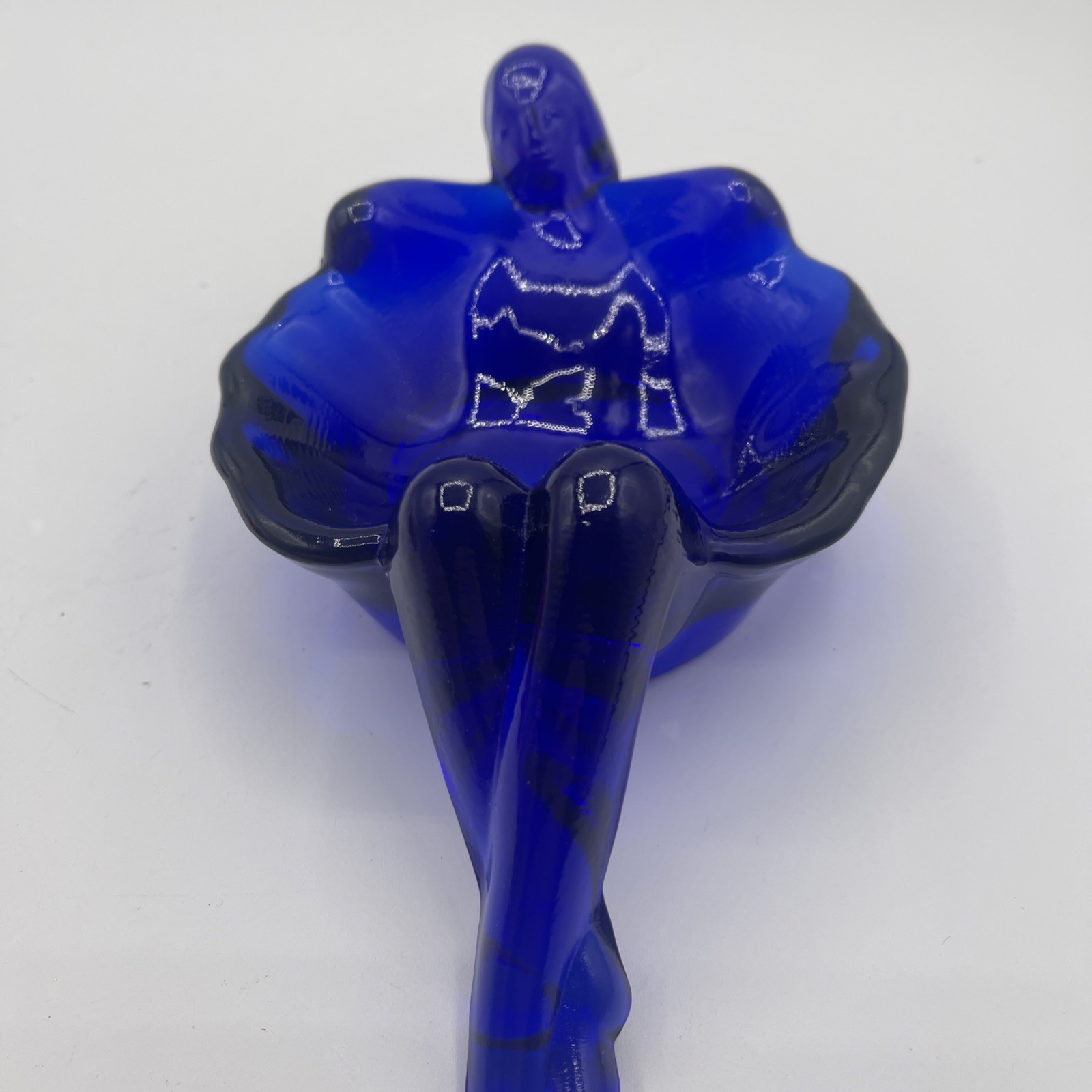 Mosser Glass Bathing Beauty Cobalt Blue Glass Soap Dish 8”