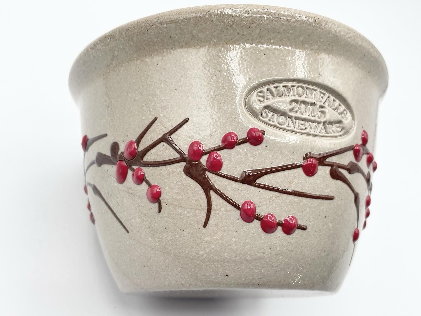 Salmon Falls Pottery Red Mountain Berry Pattern Small Bowl Stoneware 2016 Rare
