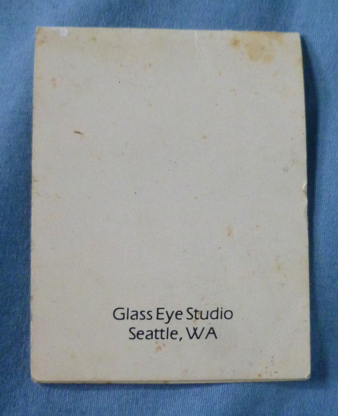 VINTAGE 1980s GLASS EYE STUDIO HAND-BLOWN MT. ST. HELENS ASH GLASS ORNAMENT