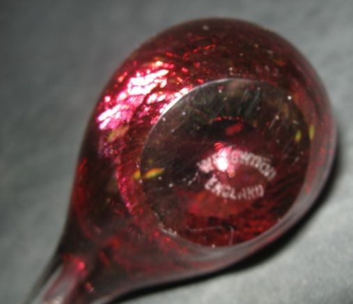 Wedgwood Pink Mottled Glass Bird Figurine England