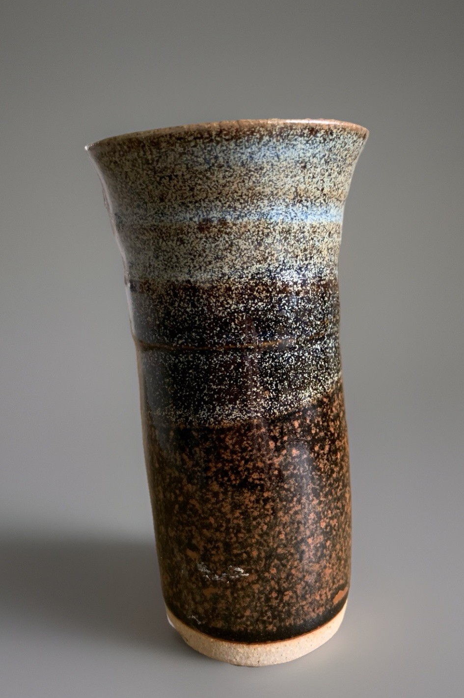 Wall Pocket Pottery Vase 4.75” Signed Glazed Wagner Village