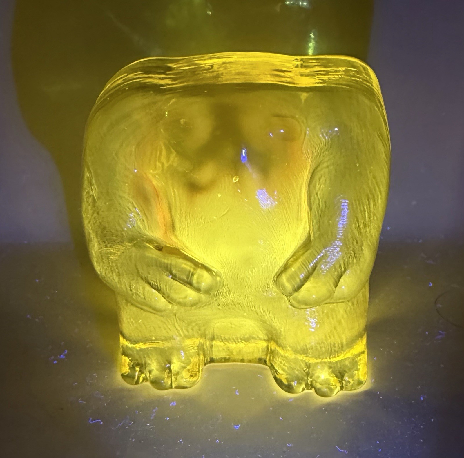 Blenko Glass Grafton Monster Cryptid Critter – Citrine 2524C I Glow!!!
