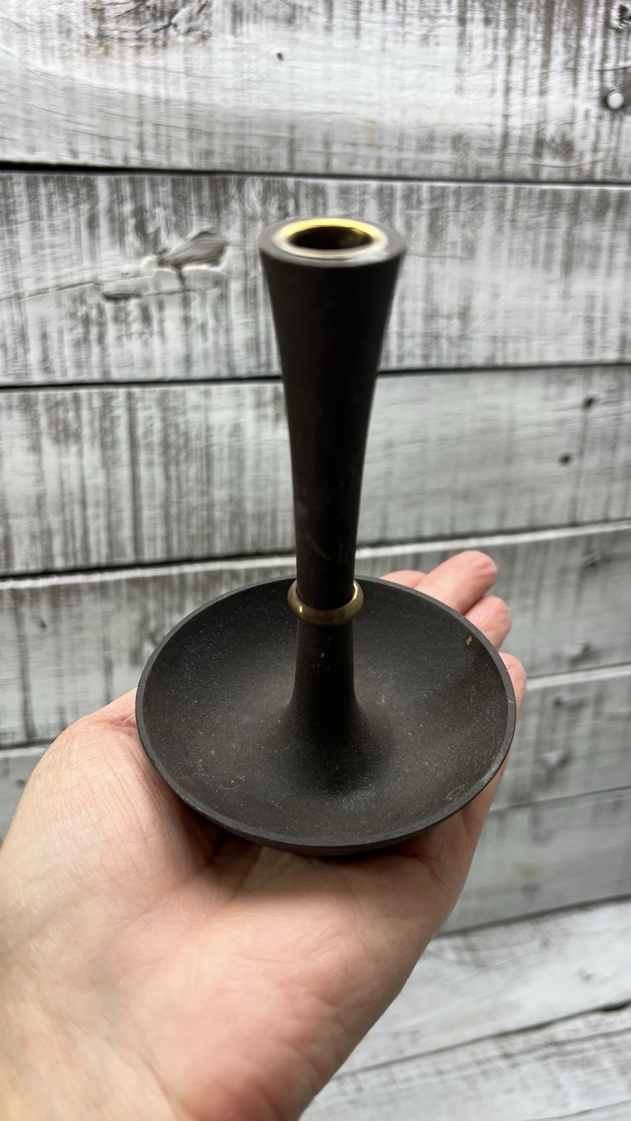 Vintage Dansk Denmark Jens Quistgaard JHQ Cast Iron Candle Holders Set 3 🖤
