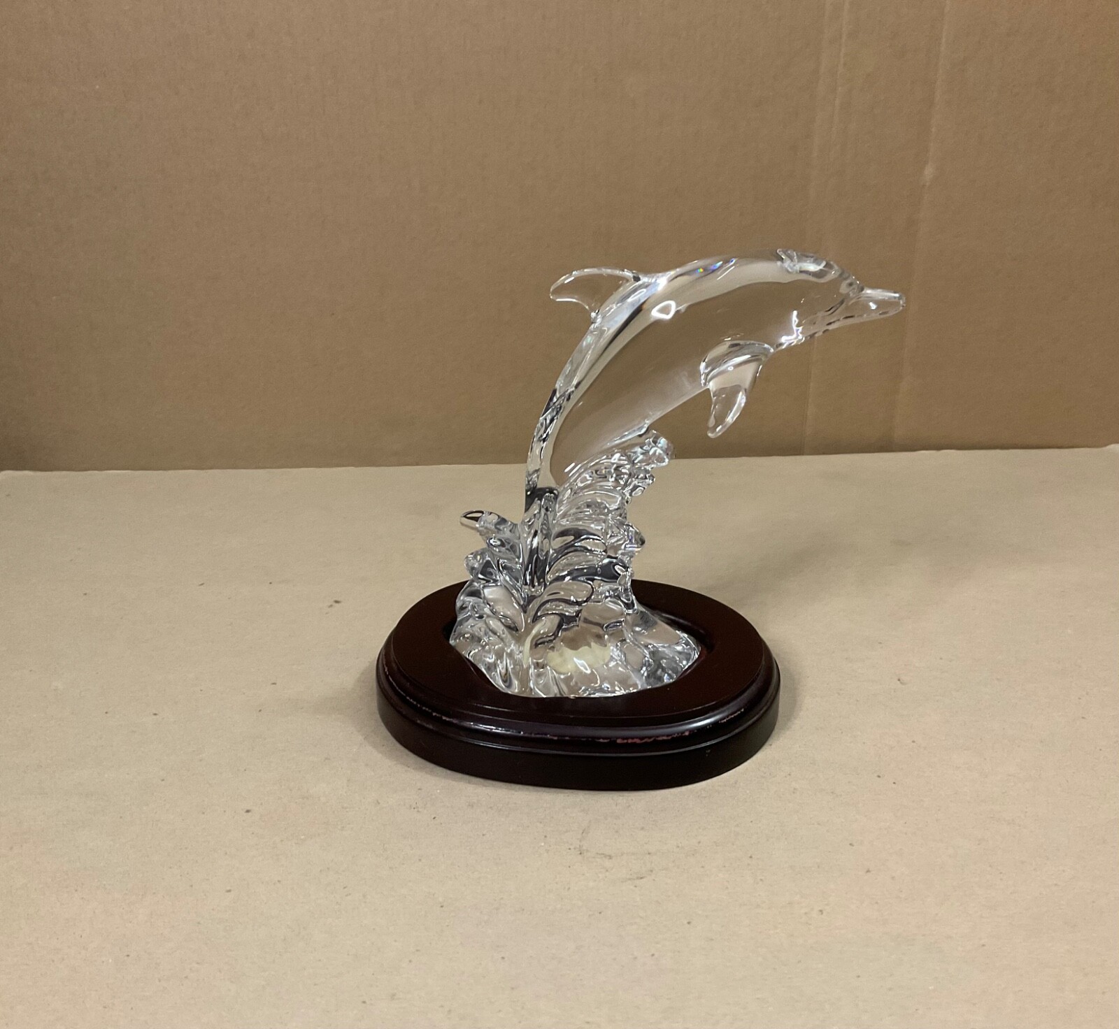 Princess House Wonders Of The Wild Germany Crystal Glass Dolphin Figurine/Statue