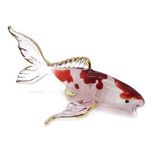 Koi Fish Carp Blown Glass Miniature Figurine Animal Craft Collectible Decor 7