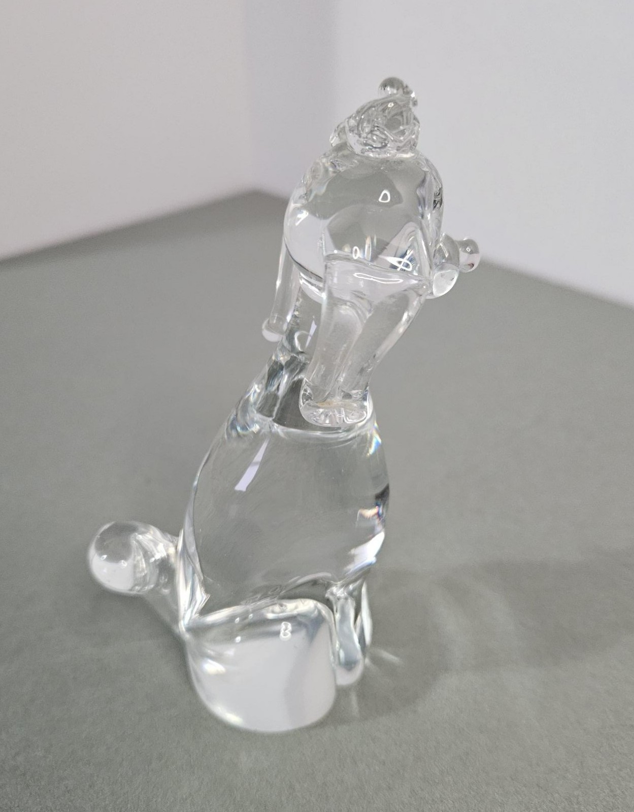 Hand blown Glass Poodle Figurine / Paperweight 5.5″ T