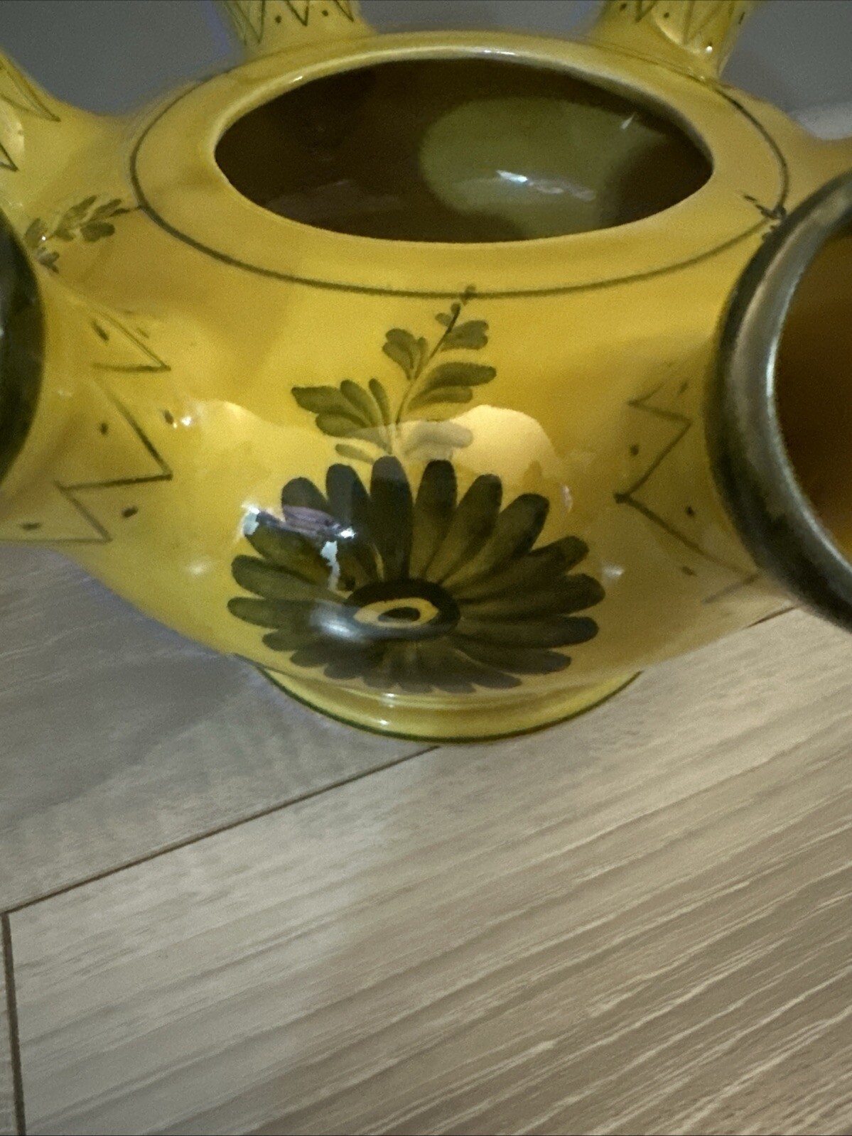 Vintage Italian Ceramic 3 Tier Tulipier Numbered E-759 Made In Italy See Photos