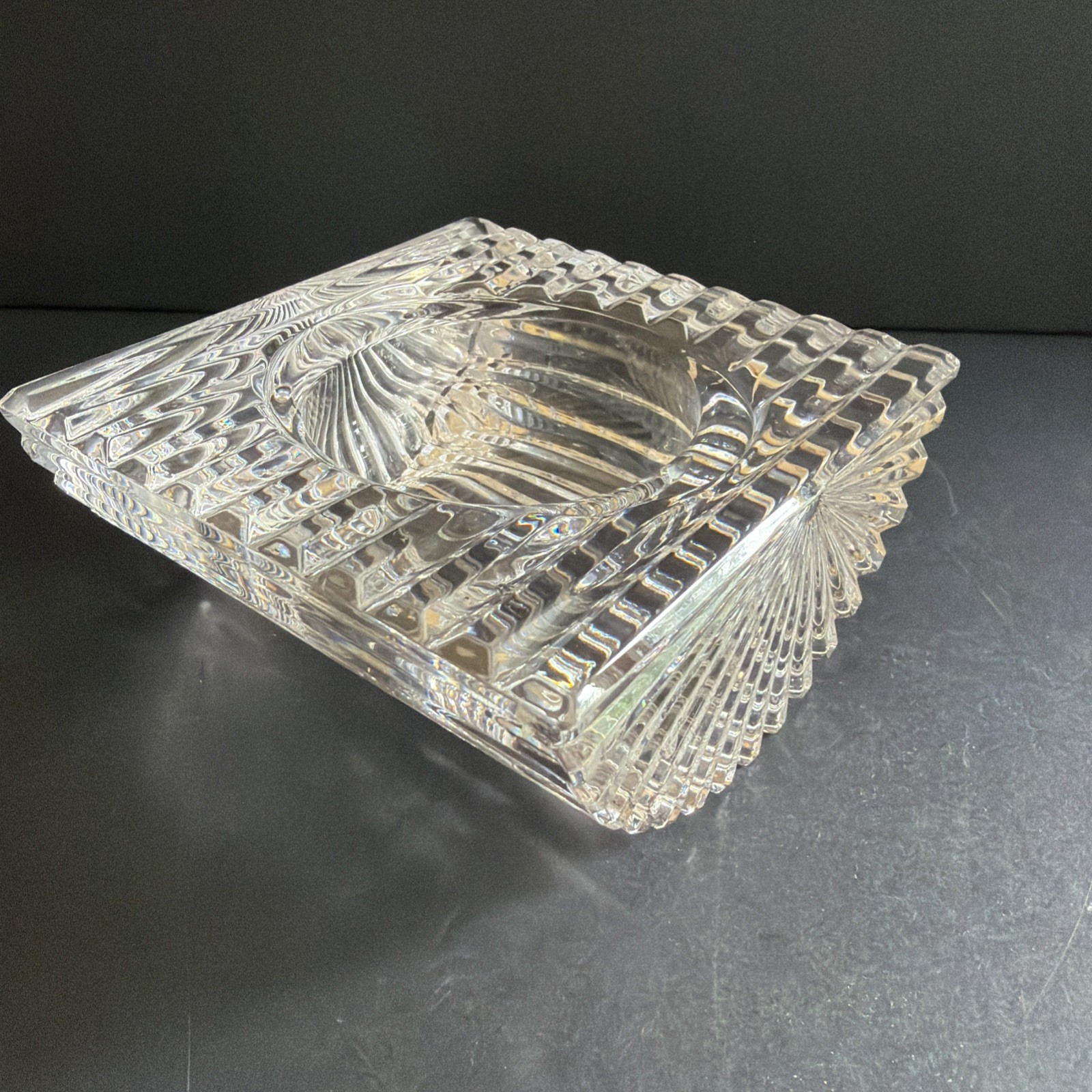 Late 20th Century Cut Crystal Vide Poche