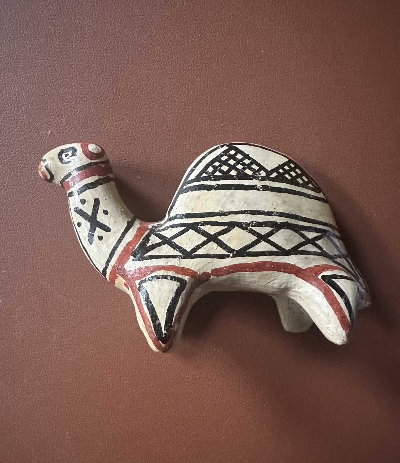 Primitive Berber Kabyle Clay Figurine Camel Sejnane Tunisian 1900s Handmade Rare