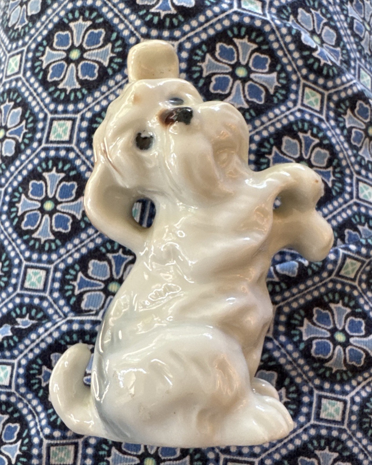 Vintage Terrier Scottie Dog Puppy figurine Japan glazed