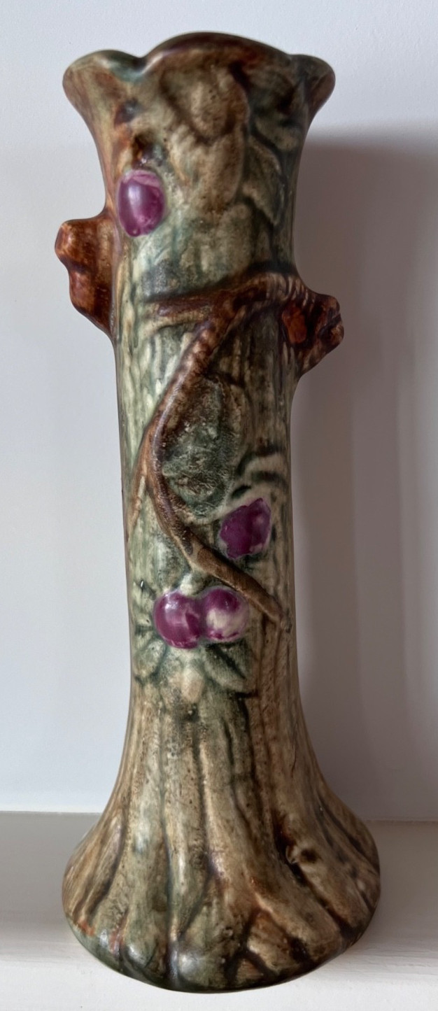 Baldin Weller Woodcraft Pottery “Apple Tree Trunk” Bud Vase 1920-1933