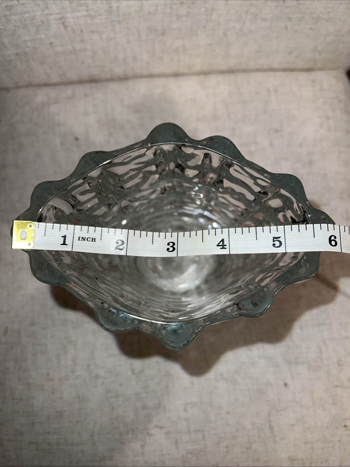 Mikasa Frostfire Crystal Base 9.5 Inches MCM Wavy Glass Beautiful Vase