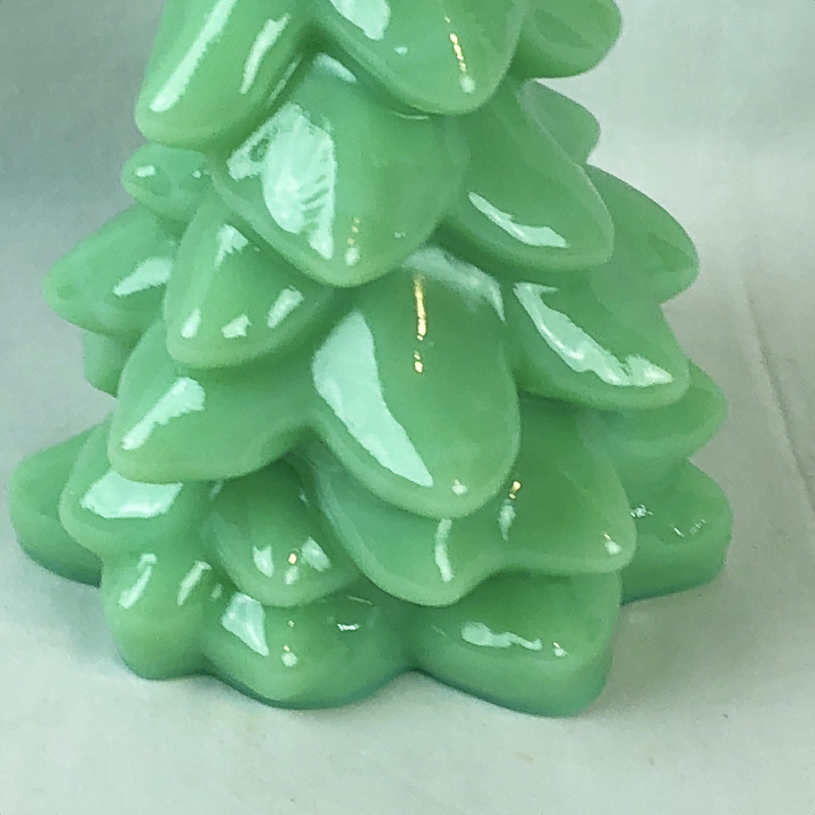 Mosser Glass Jade Green Tree Jadeite Christmas Holiday 8″