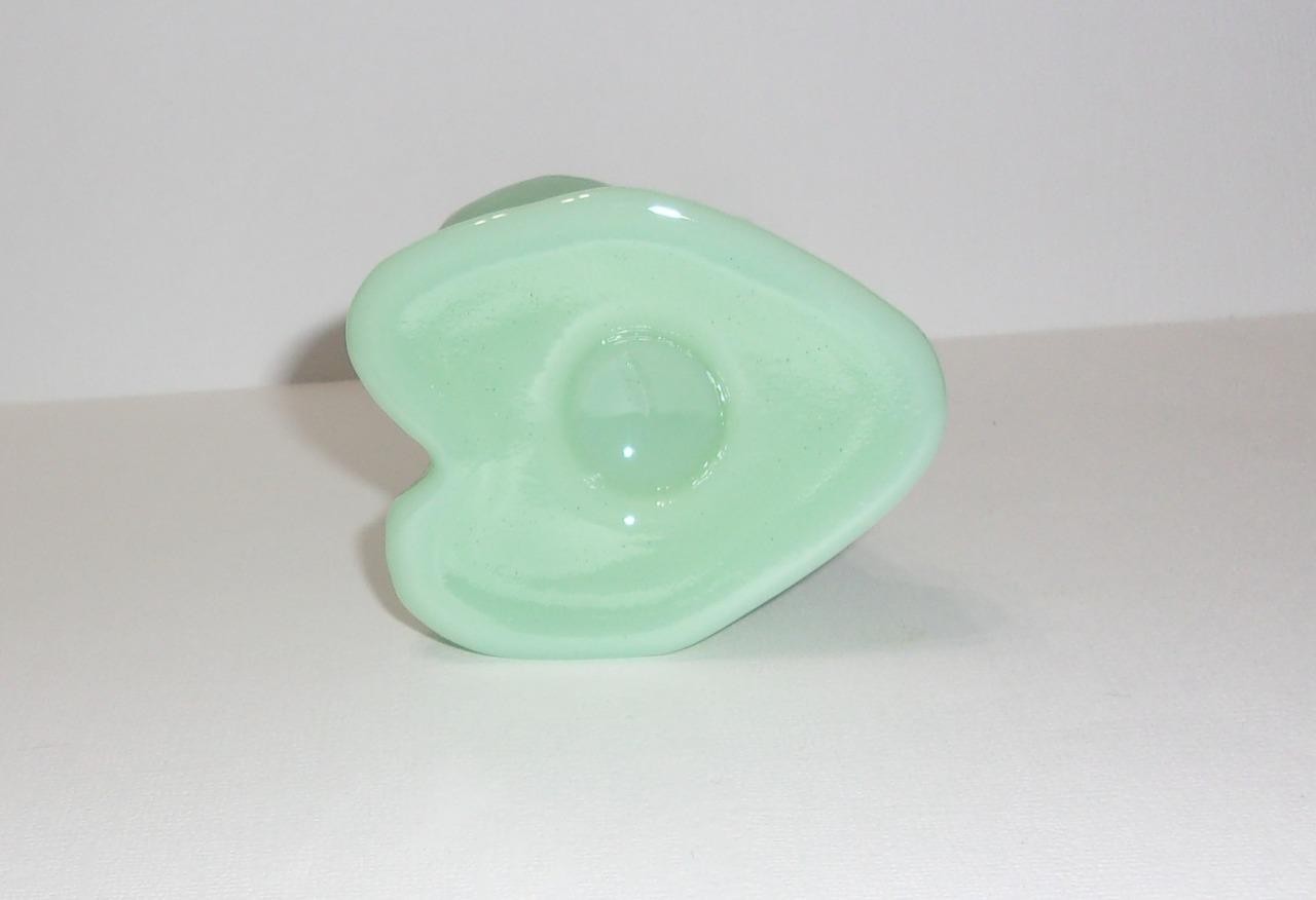Mosser Glass Jadeite Jade Green Standing Bunny Rabbit with Basket Made In USA