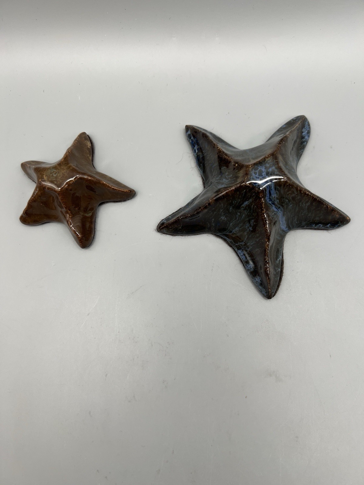 Studio Art Pottery Starfish Decor Brown Sea Blue Variations MJP Custom Tiles