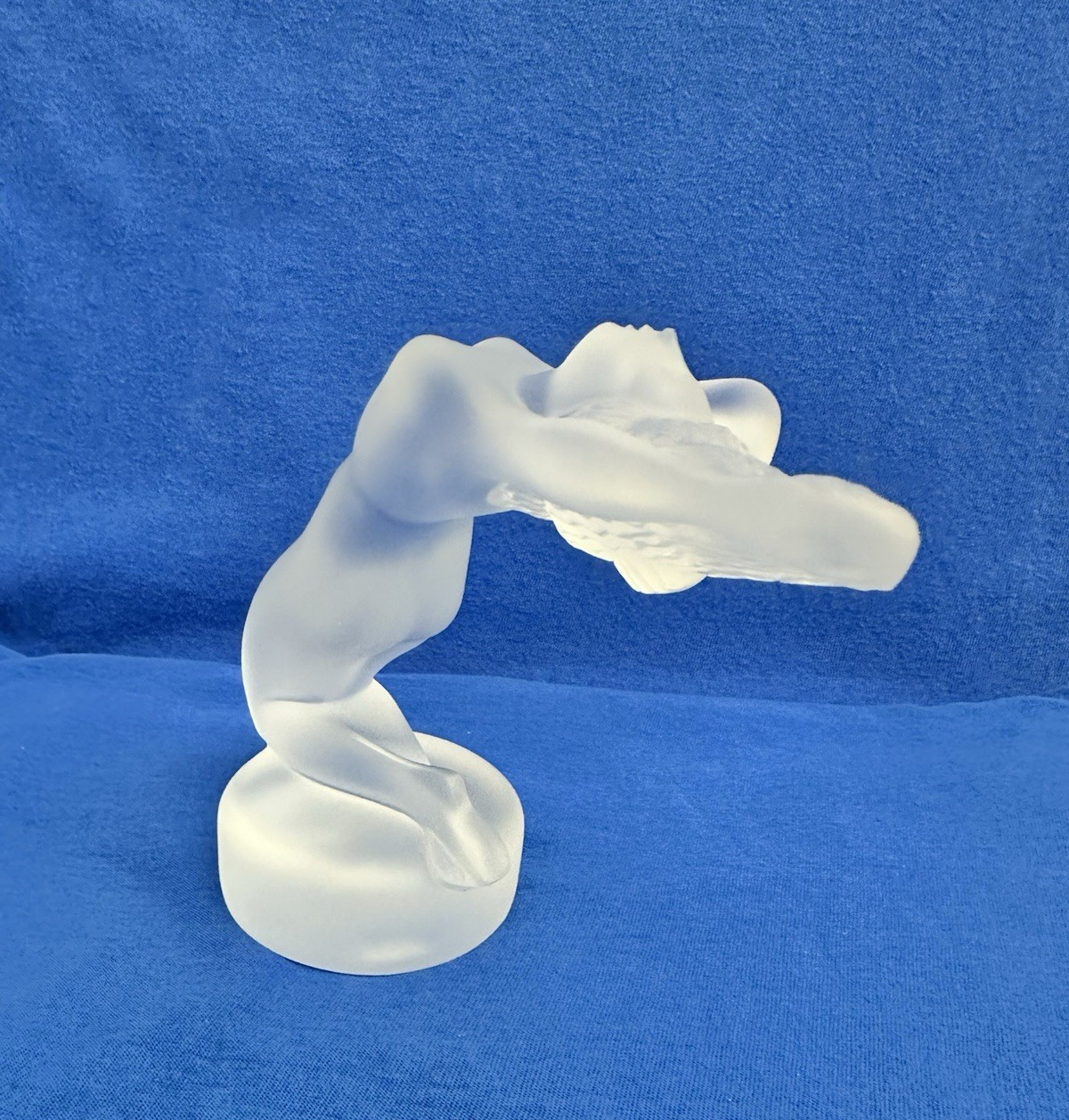 Vintage Lalique France Frosted Crystal “Chrysis” Nude Woman Figurine Signed