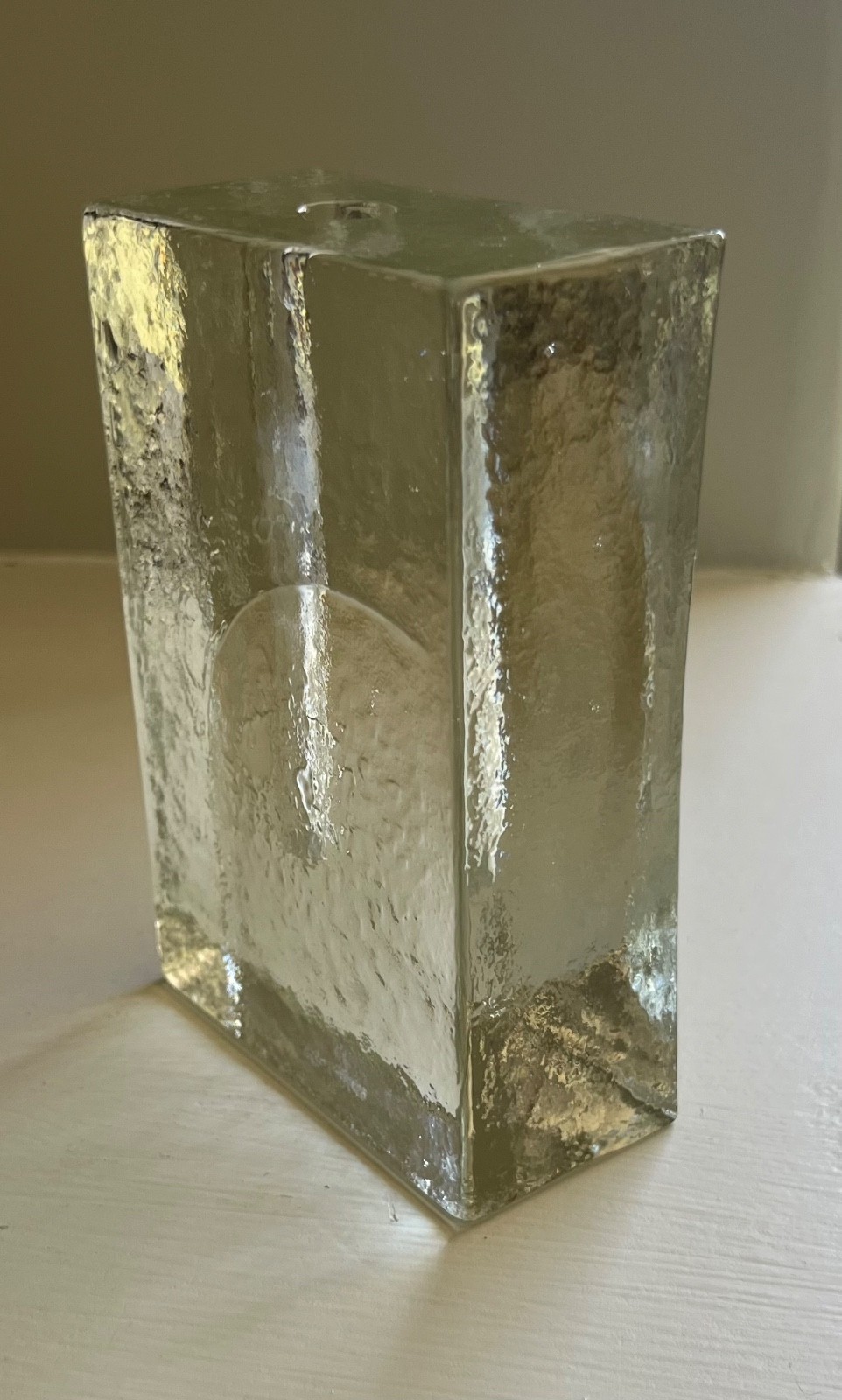 1970’S GERMAN WIESENTHAL SOLIFLEUR BLOCK GLASS VASE