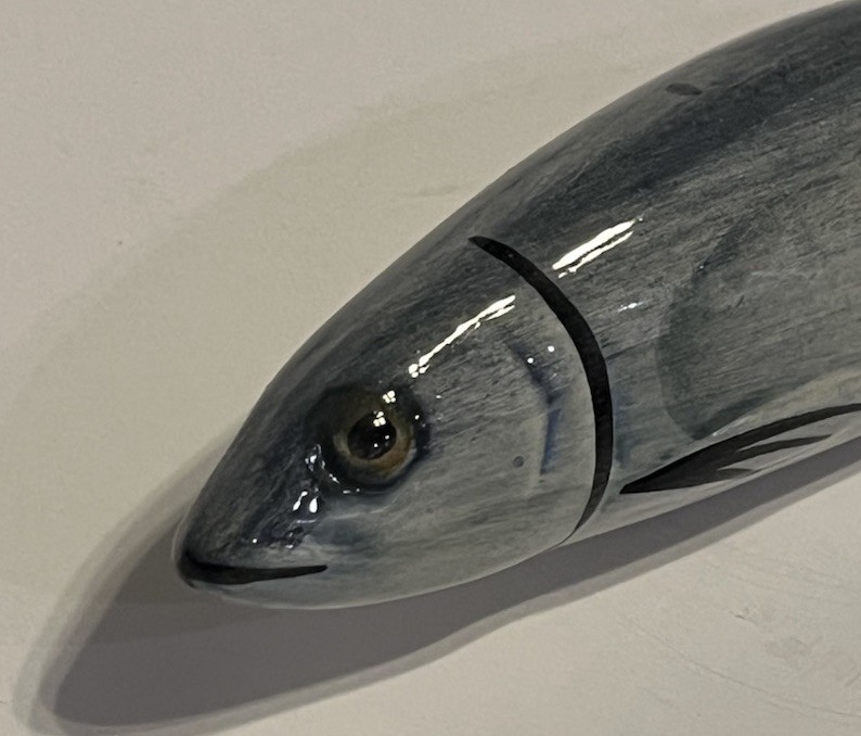 Vintage Ceramic Sardine Fish Jay Willfred For Andrea By Sadek 8″ Knife Rest