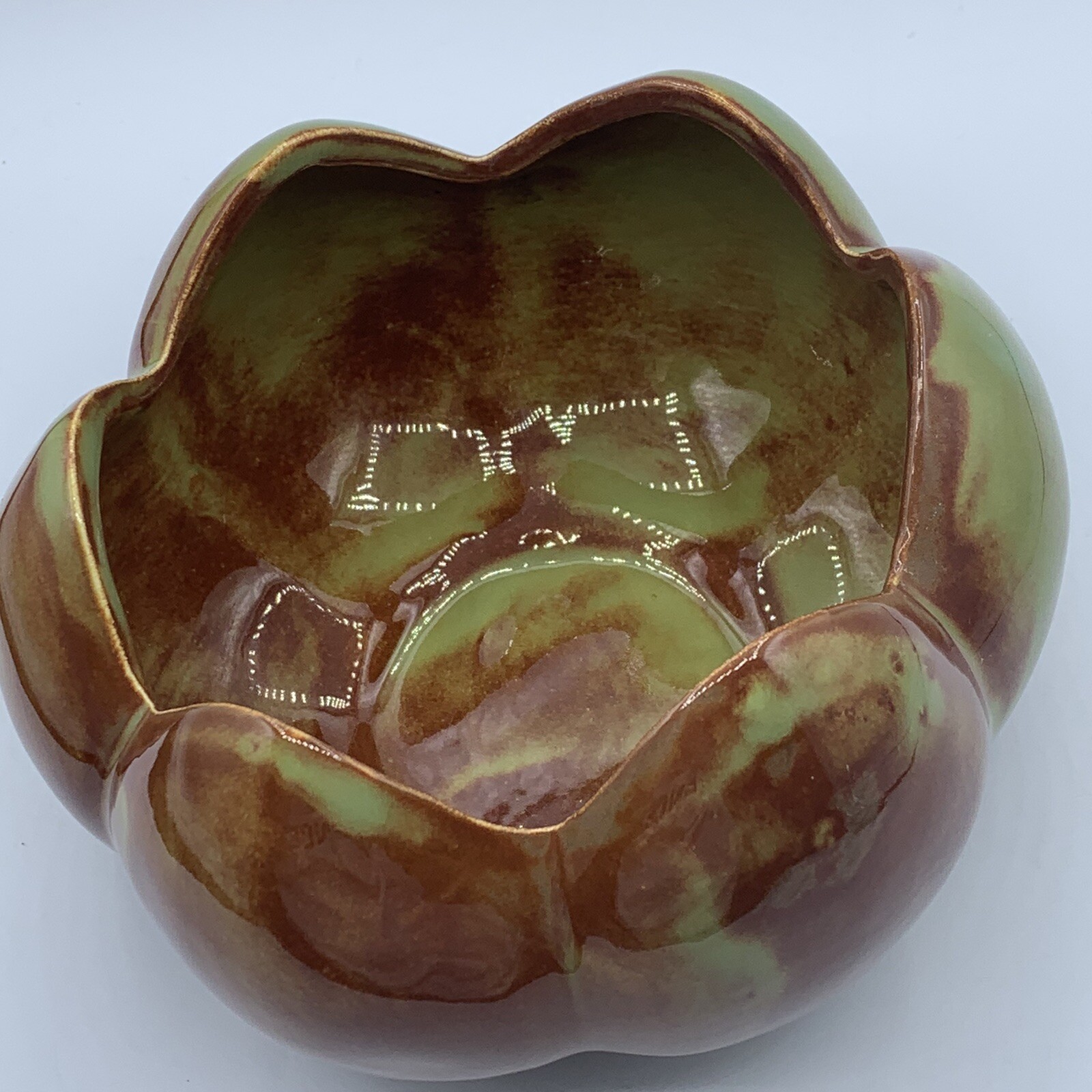 Console Bowl And Two Candle Stick Holders Handmade Ceramic Pottery Set