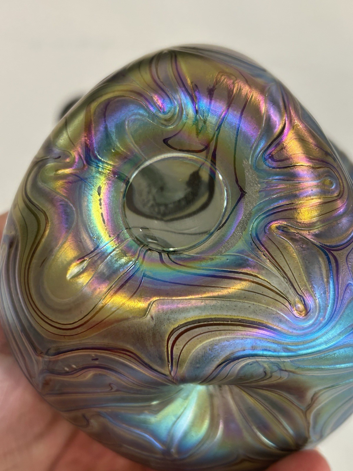 Antique Iridescent Glass Phanomen Vase Loetz / Kralik / Pallme Konig