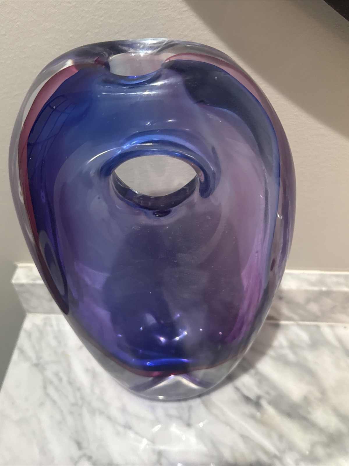 vintage Murano “Forato” (Hole) art glass vase 8lbs