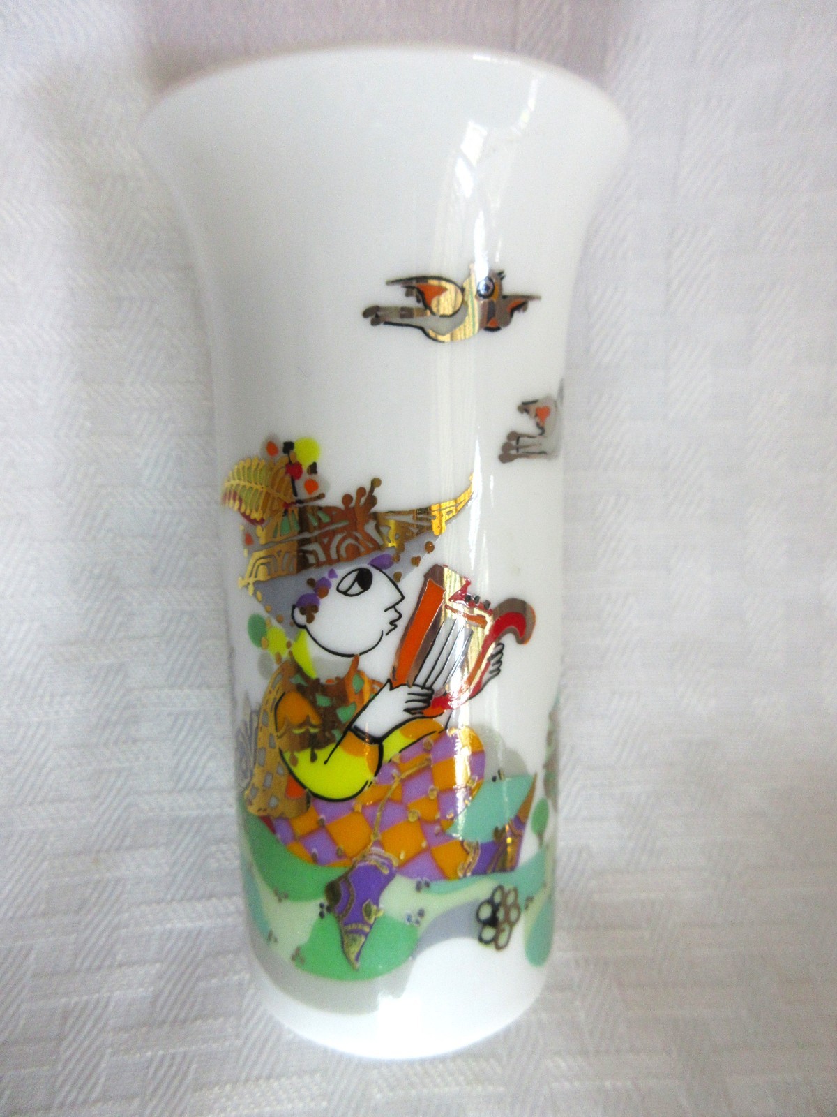 Vintage Bjorn Wiinblad Rosenthal Studio Line Mini Bud Vase 4″