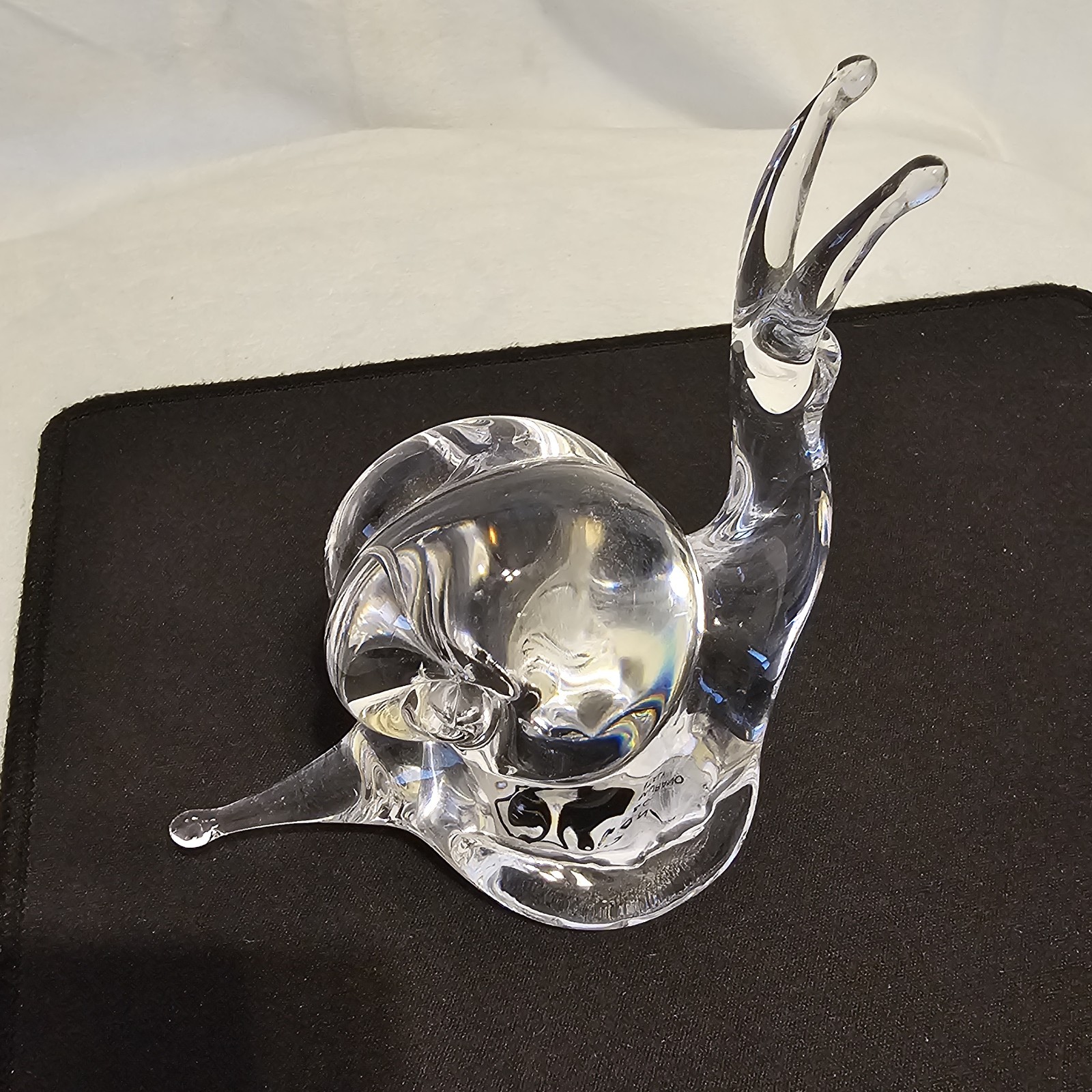 Murano Italy Glass Snail MCM V Nason And C Murano Sticker On Bottom 4×4.5×2.5in