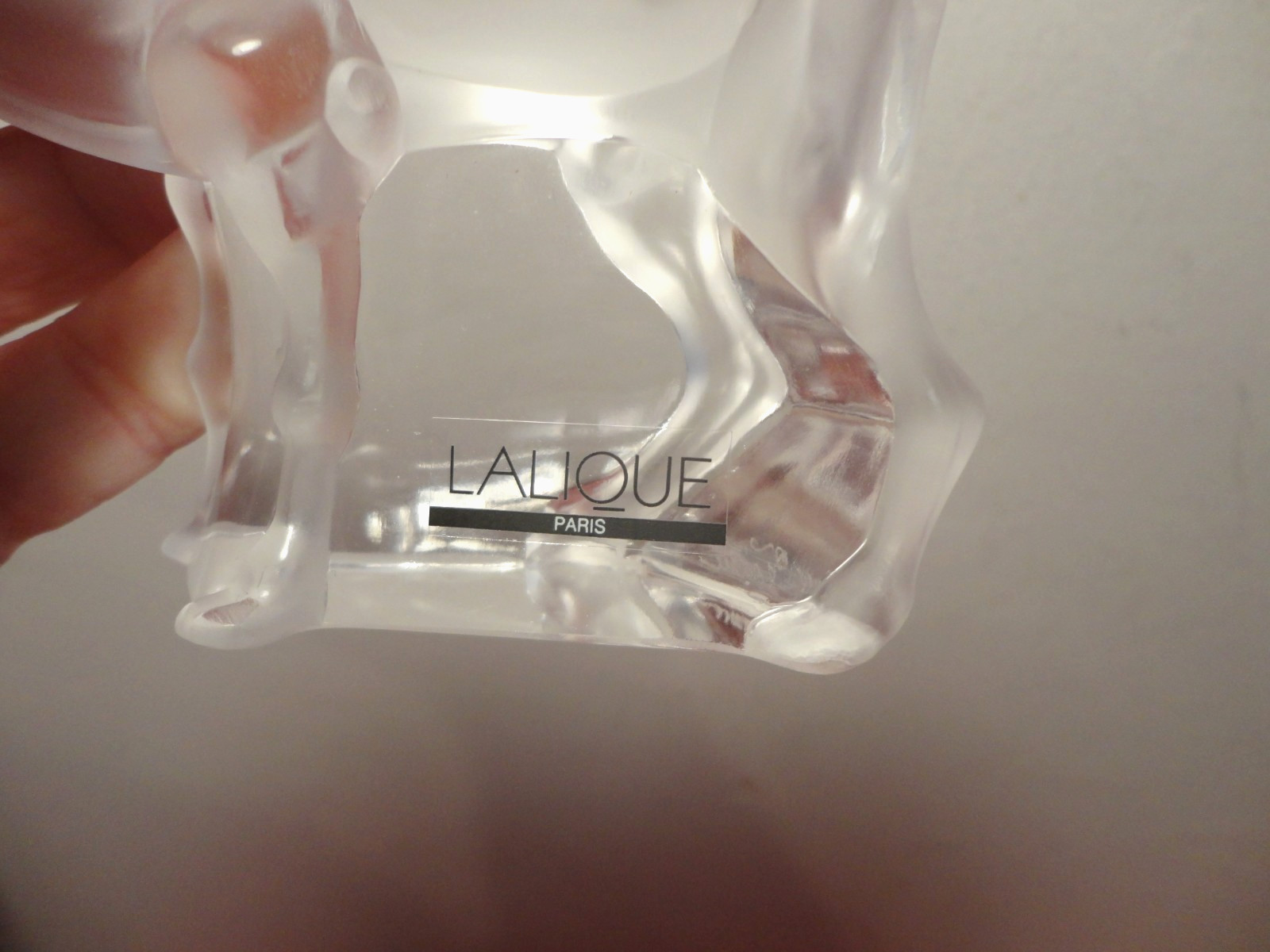 Rare Lalique Signed 1 Hump Frosted Camel Figurine w/ Label (3.5 by 3.5 by 1.5″)