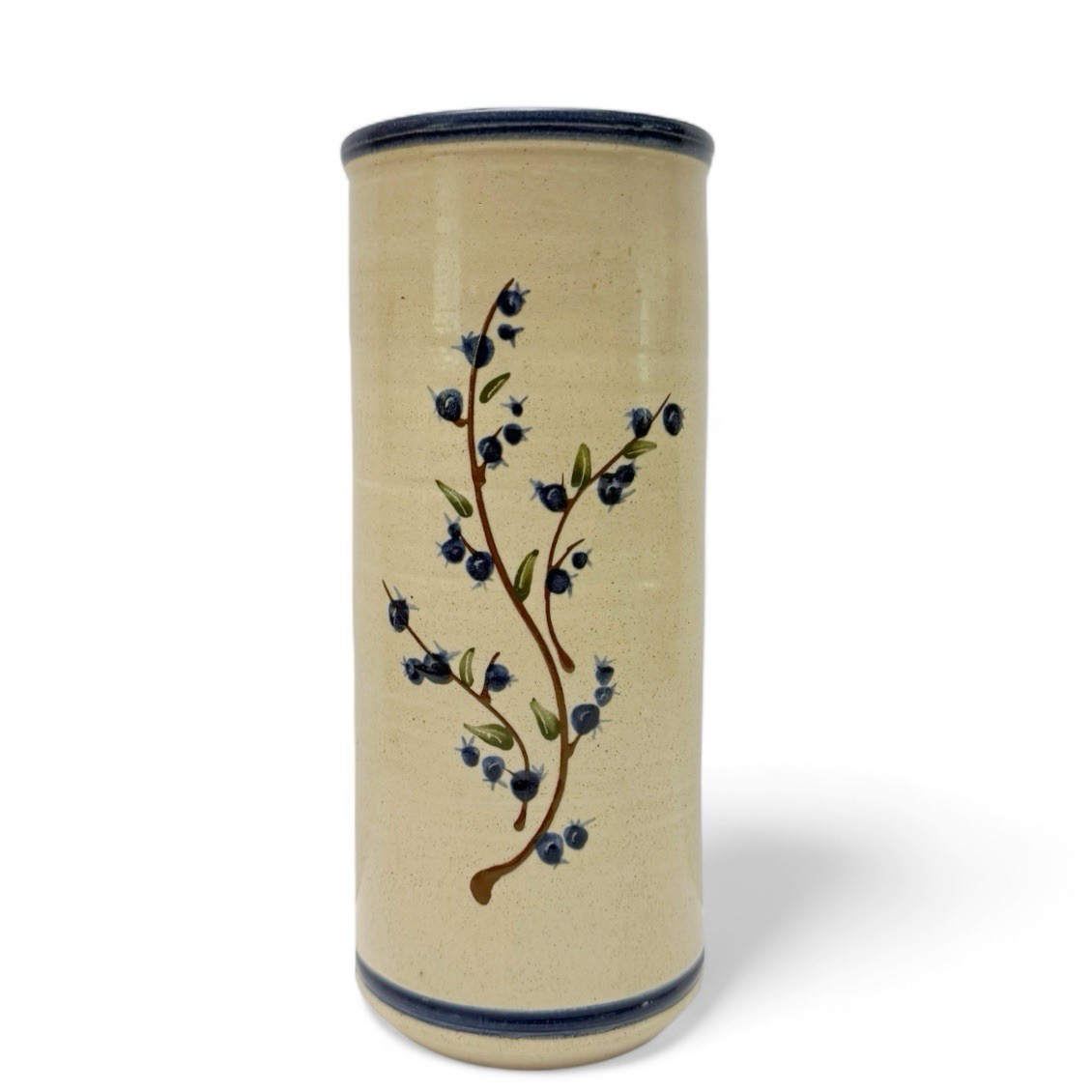 Vintage 1987 Olde Cape Cod Stoneware Pottery Blueberry Vase