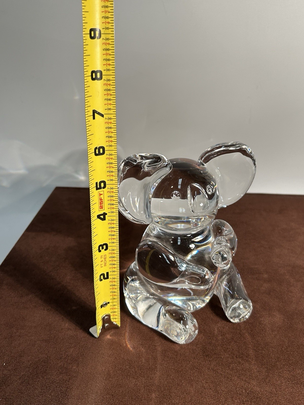 Signed Steuben Glass Lloyd Atkins Crystal Koala Bear Sculpture 1971