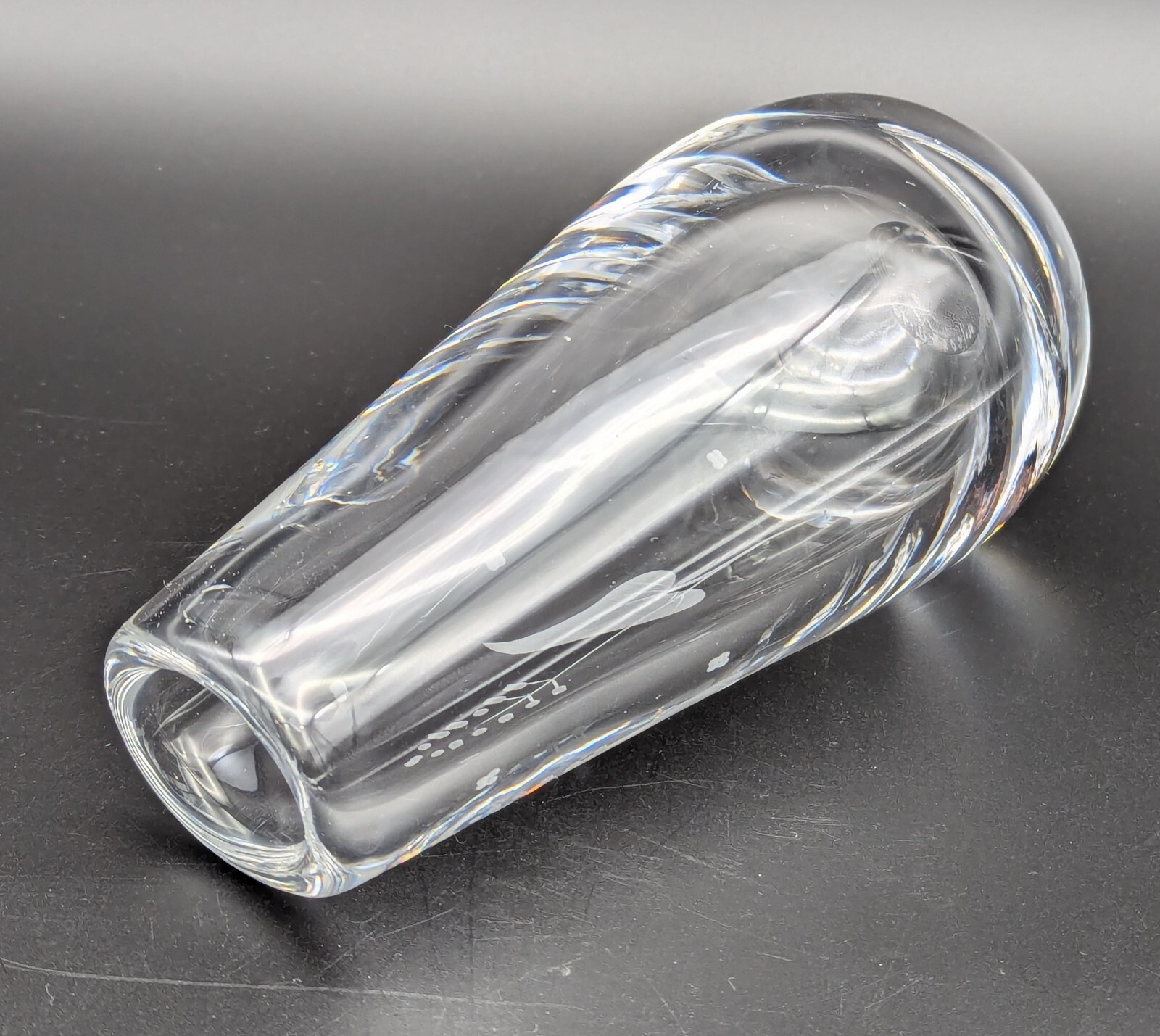 Vtg. Orrefors #2802 Crystal 6″ Vase Wheel Cut Sven Palmqvist Sweden 1950s-60s