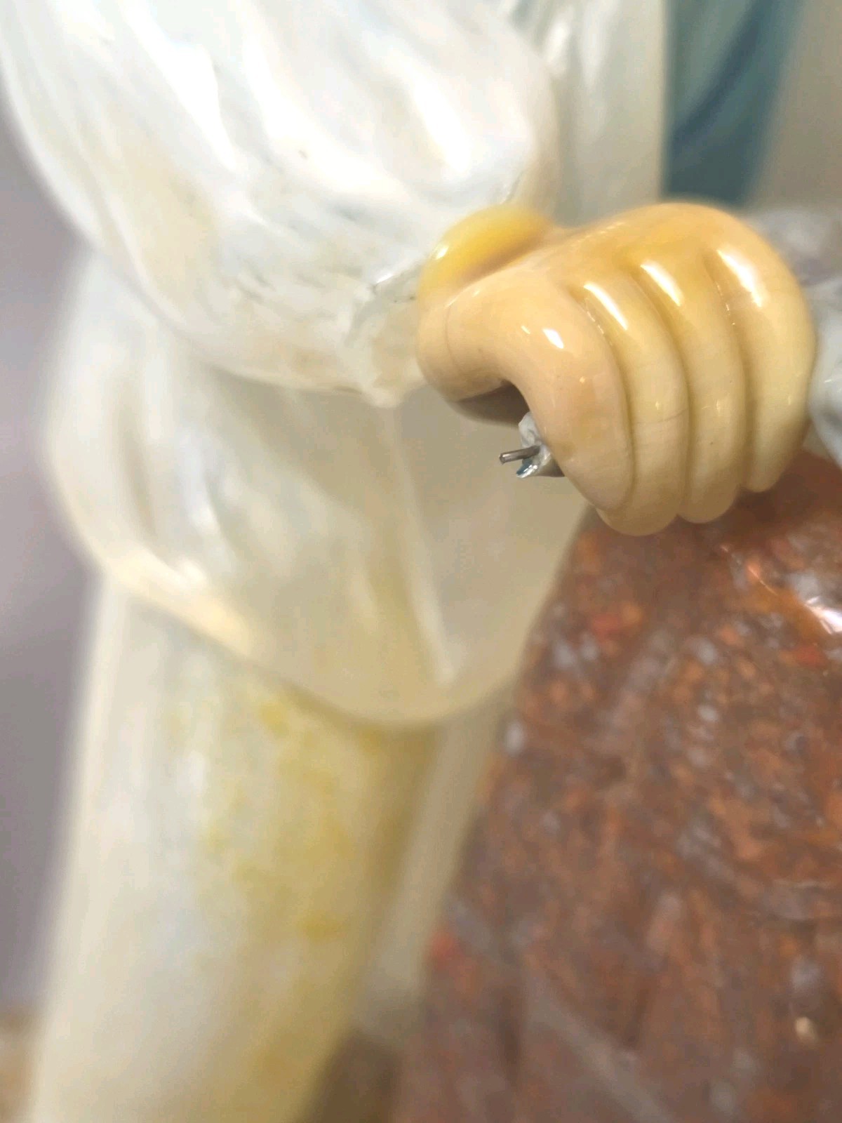 Czech Bohemian Art Glass Bricklayer Figural Železný Brod Vintage Head Detached