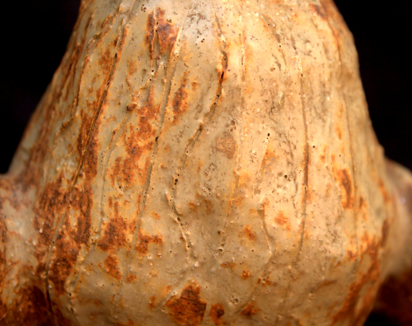 Studio Pottery Bud Vase Organic Modern Form Cradle Handles Signed Gallant VTG
