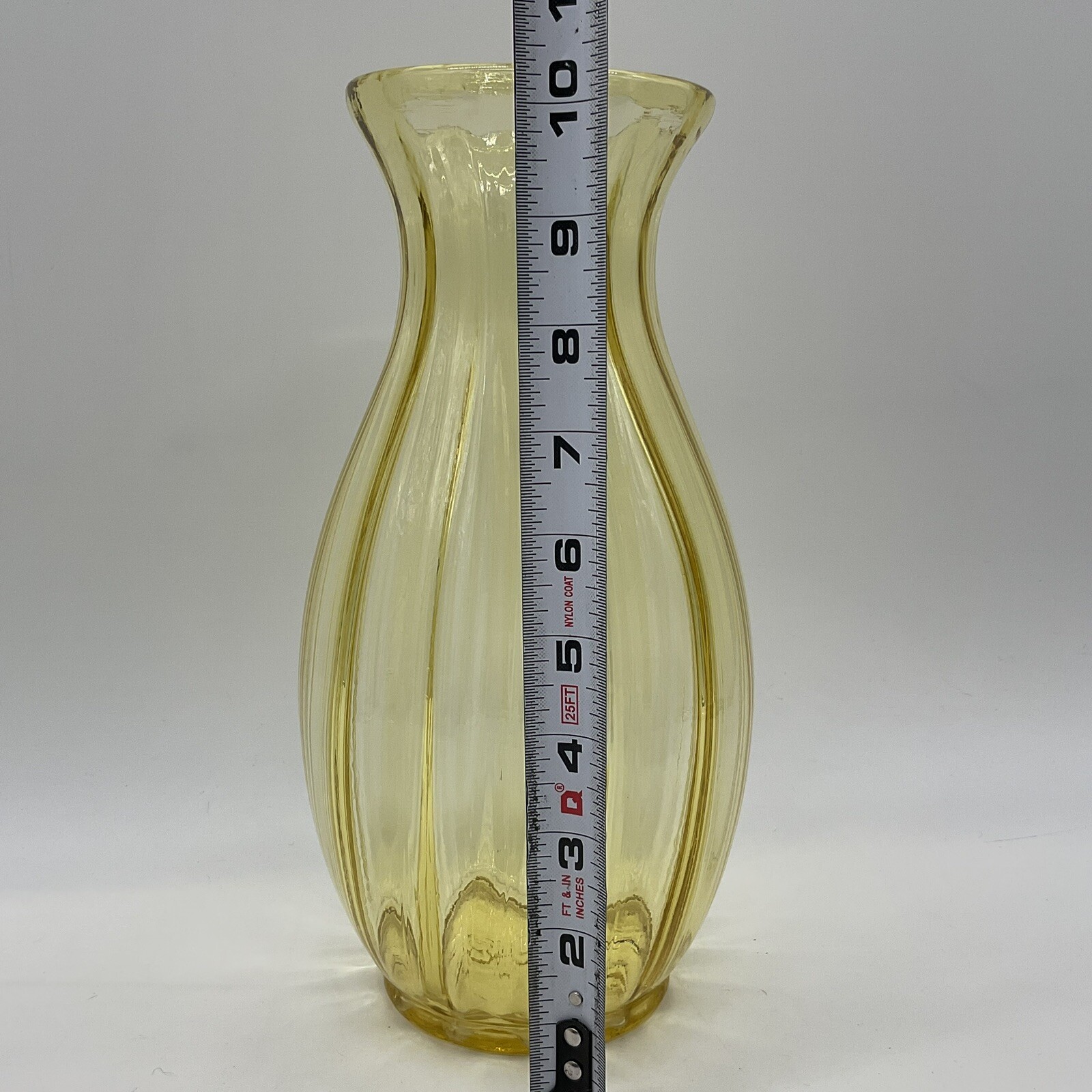 Fenton 10.5 inch canary Yellow vase