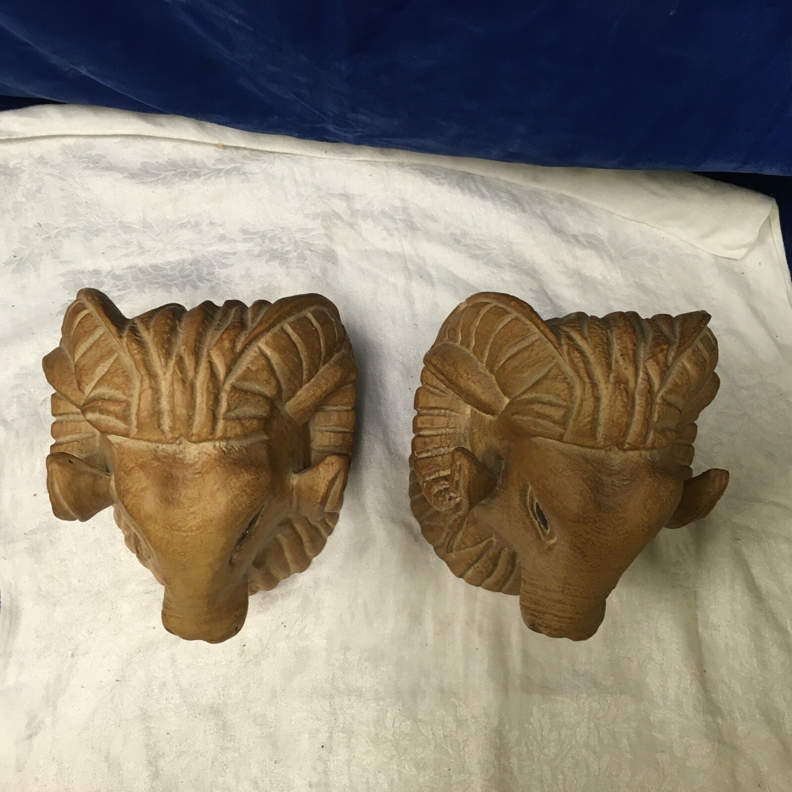 Vintage Pair Of Ram Heads -DP80 – Designer Repros 23-222.