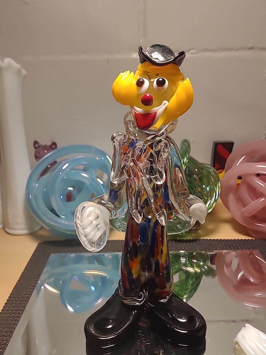 Murano Clown-Unfortunately Hand Is Broke But Is In One Piece