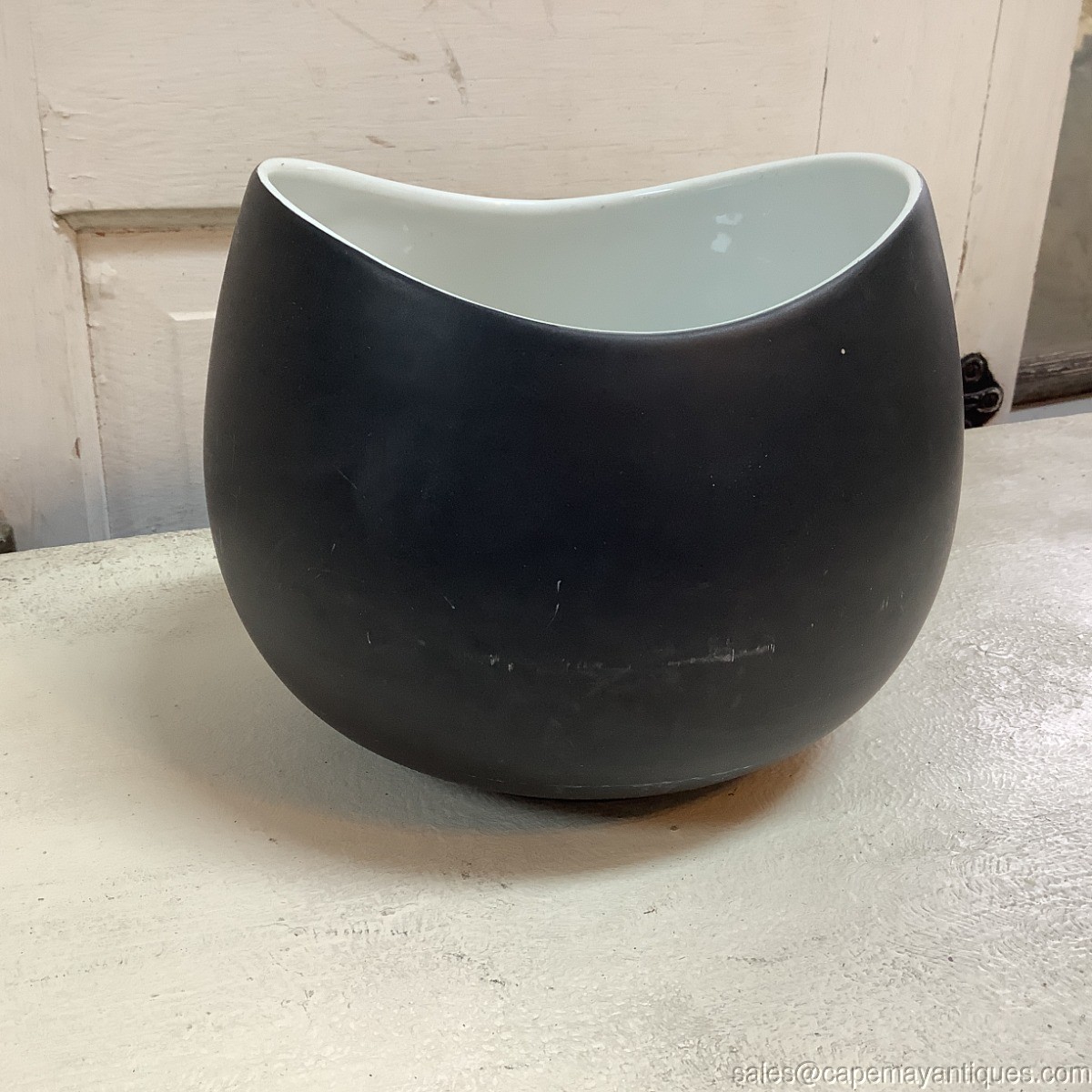 Rosenthal Continental Charcoal Vase Modern Curved Raymond Loewy MCM Design