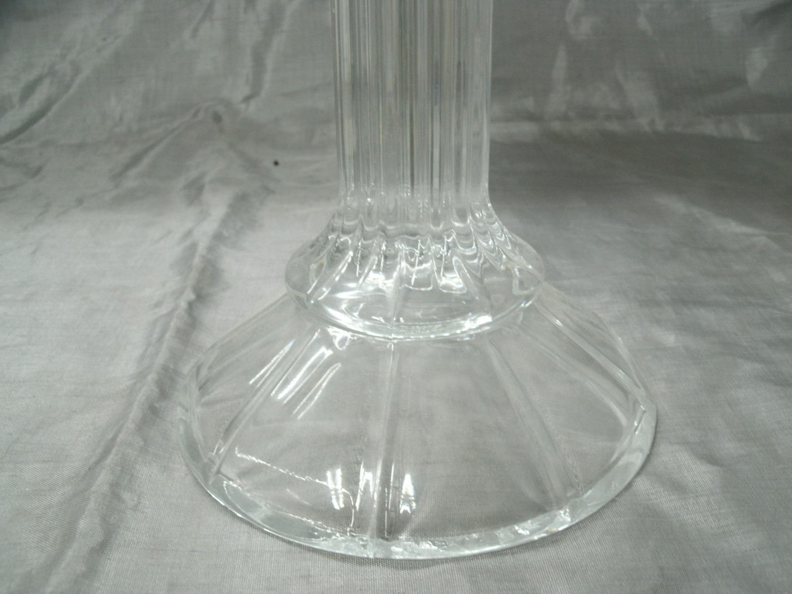 Godinger RETRO Giftware Hurricane 10″ Lamp Replacement Base Lead Crystal HTF ec