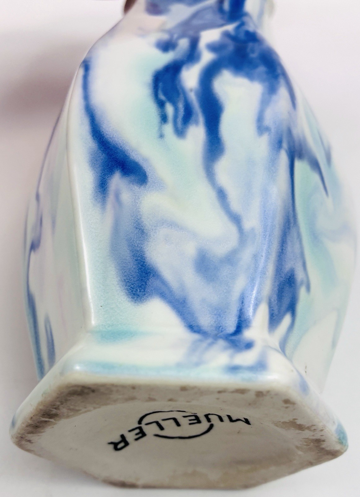RARE🔥1920s Mueller Co End Of Day Ceramic Vase Drip GlazePottery Art Deco