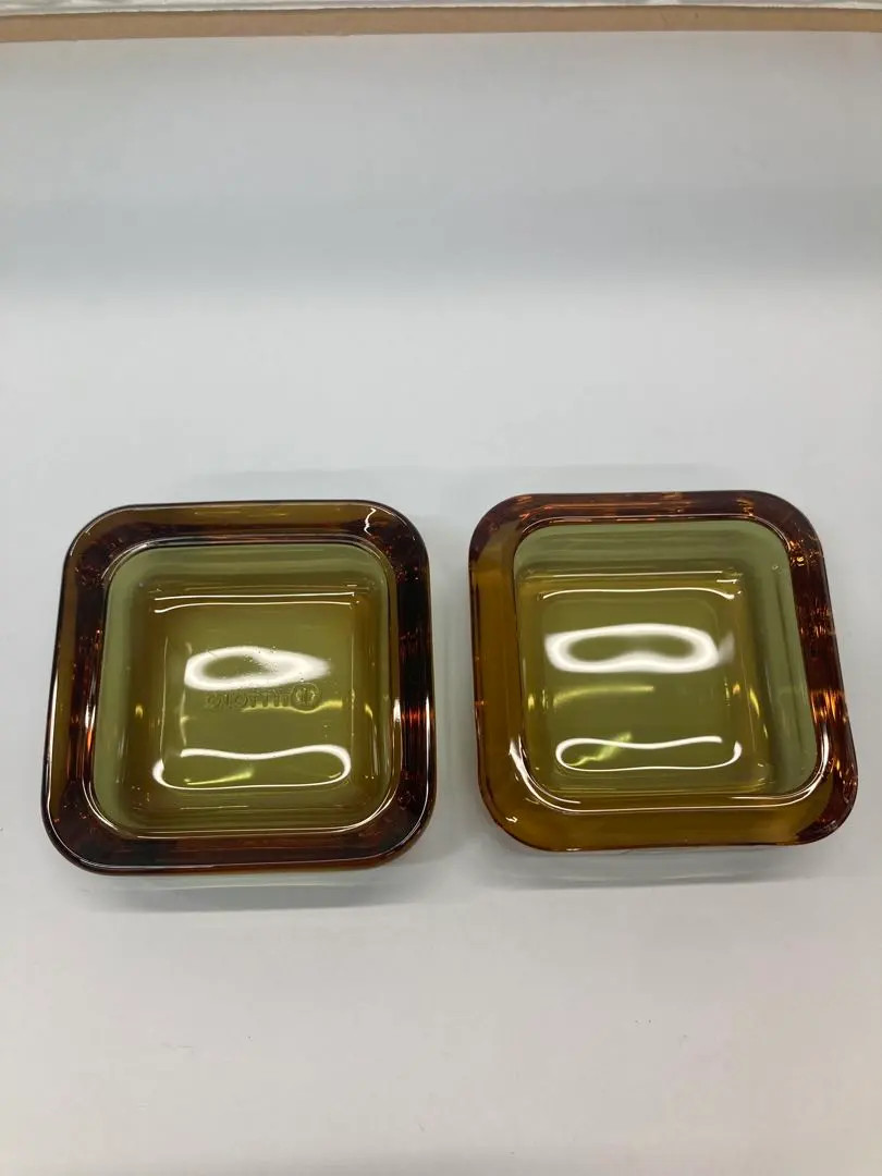 Iittala Vitriini Yellow Pink Rose Olive Trinket Box 6cm x 6cm 3 Set Rare Used FS
