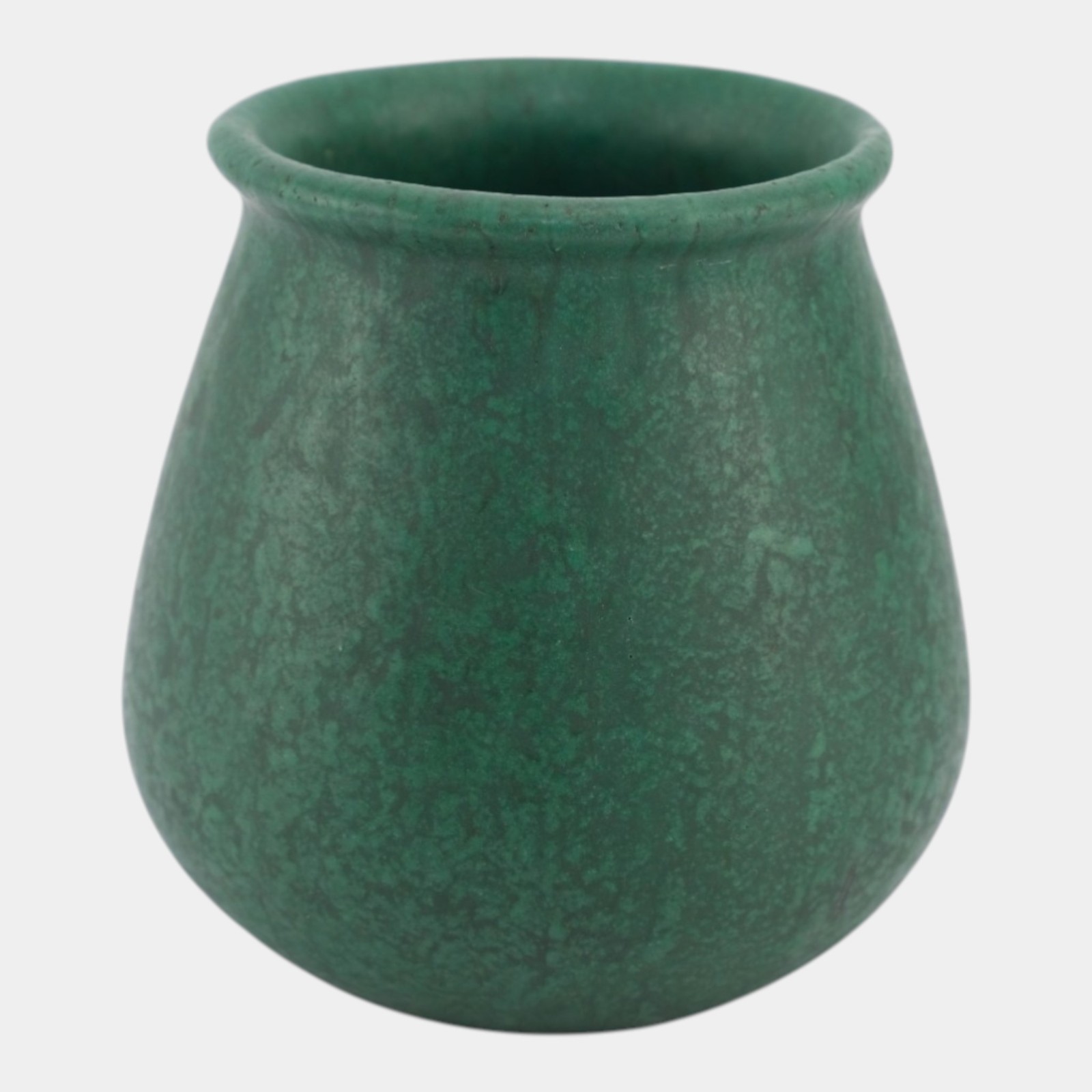 Roseville Matte Green Vintage Art And Crafts Pottery Mottled Green Ceramic Vase