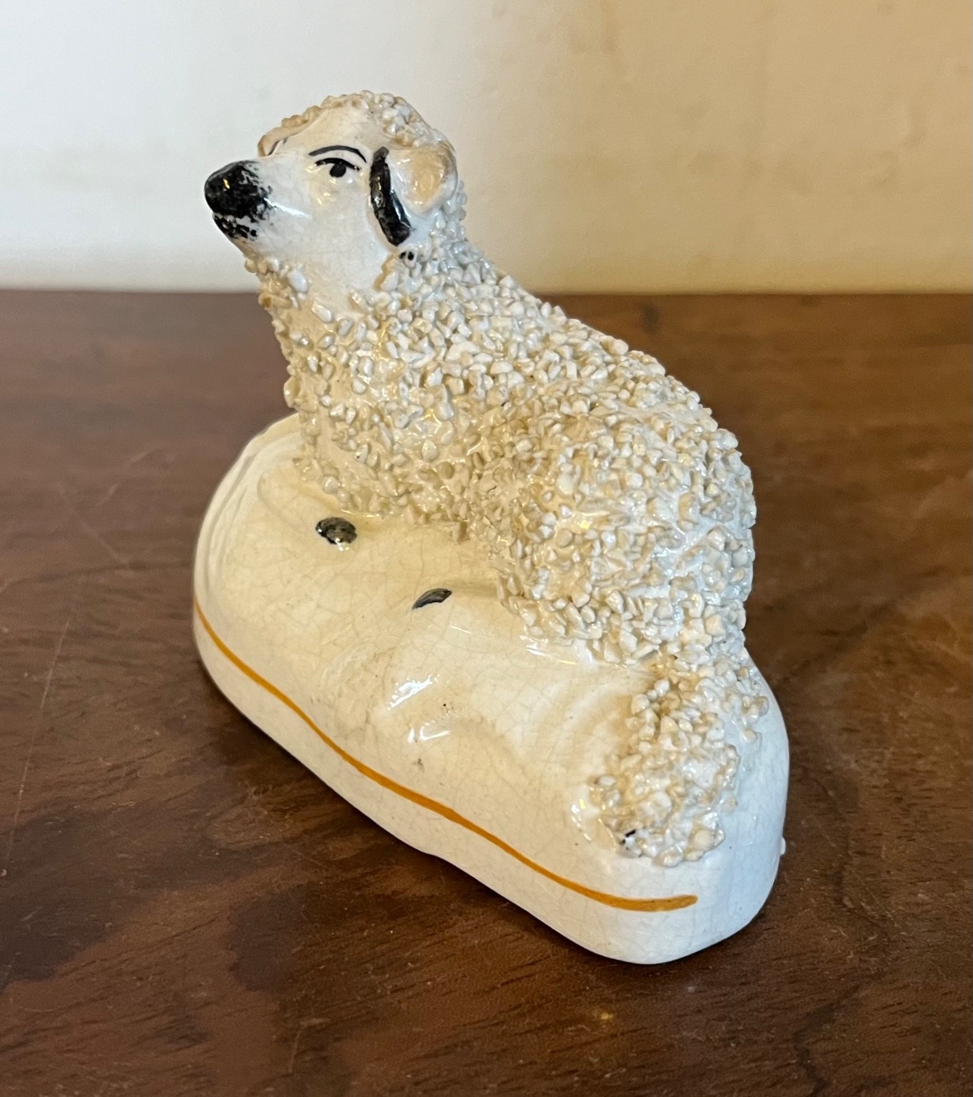 Antique 19th c. English Regency Staffordshire Figure of a Sheep