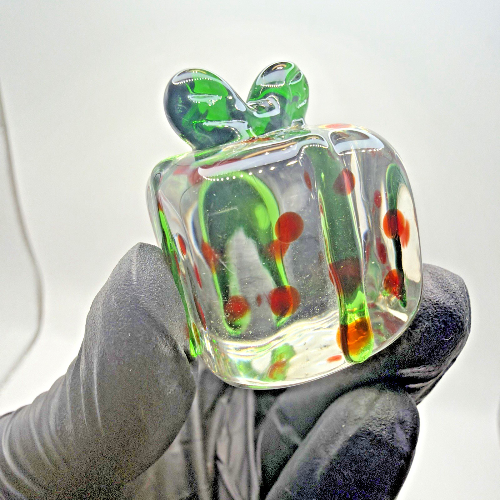 Vintage Murano Glass Gift Package Figures Set Of 6 Red Green Blue & Yellow