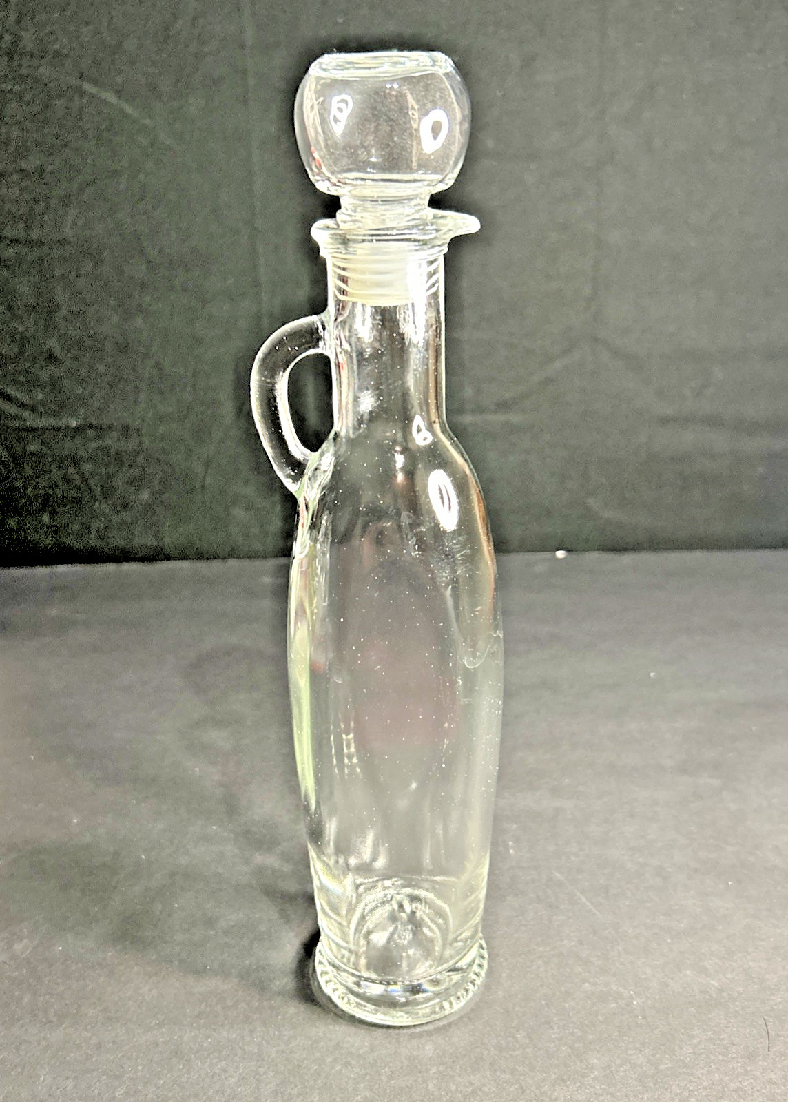 Glass Bottle Vessel Decanter Pitcher Cruet with Handle & Stopper