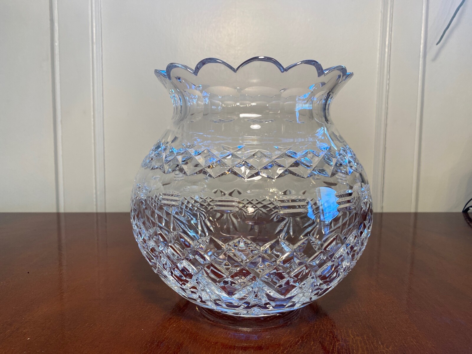 Signed WATERFORD CRYSTAL American Heritage Martha Washington Unity Bowl Vase