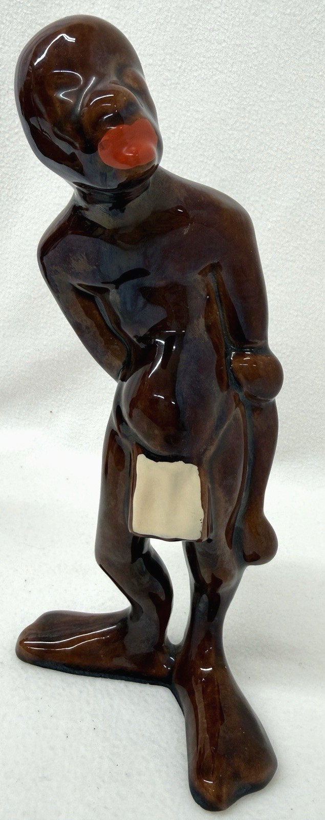 Pair Vintage Mid Century Gilner Happy Cannibal Hawaiian Polynesian Figures 9″