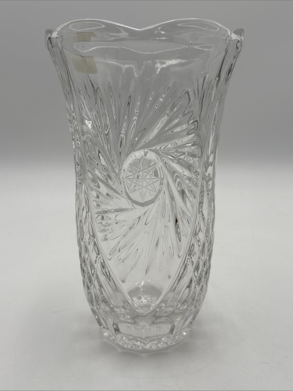 Yugoslavian Leaded Crystal Vase By Crystal Clear Industries 24% Leaded Handcut